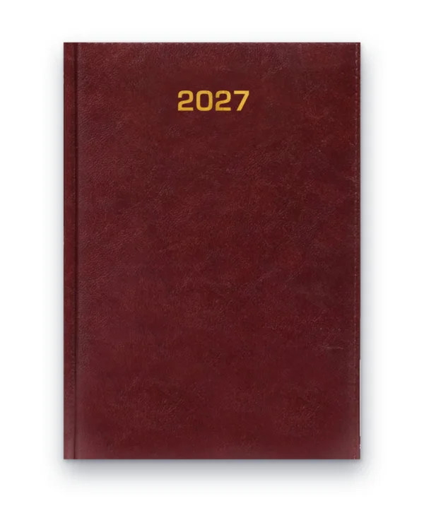 Kalendarz książkowy BALADEK 2027 — okładka w kolorze: Bordowy