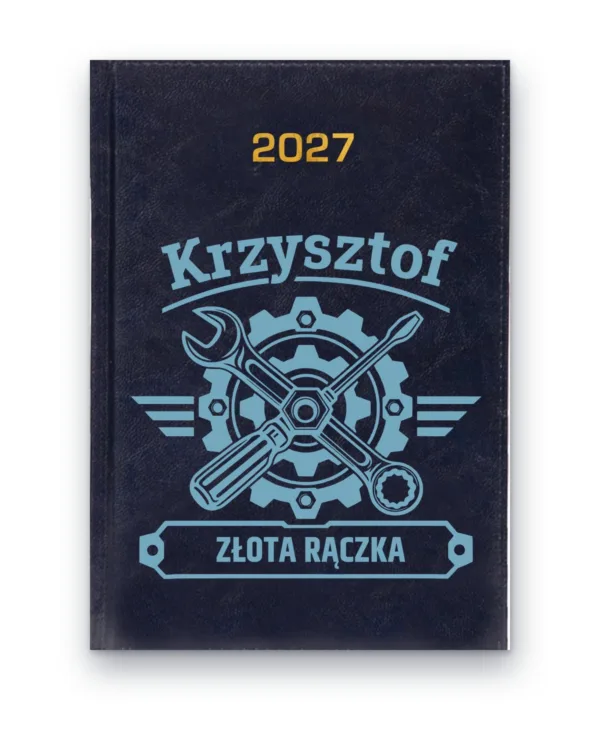 Kalendarz książkowy BALADEK 2027 z grawerem: Imię + złota rączka
