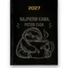 Kalendarz książkowy BALADEK 2027 z grawerem: Leniwiec — Najpierw kawa, potem cuda