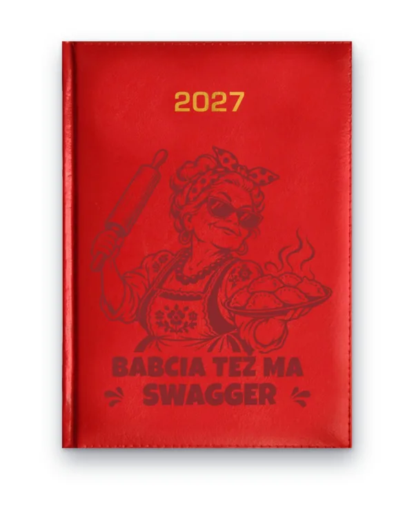 Kalendarz książkowy BALADEK 2027 z grawerem: Babcia — Babcia też ma swagger