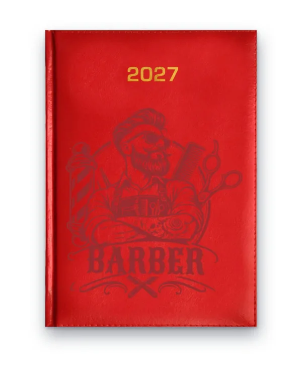 Kalendarz książkowy BALADEK 2027 z grawerem: Barber z brzytwami