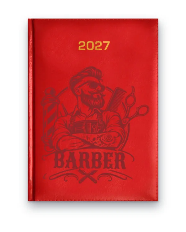 Kalendarz książkowy BALADEK 2027 z grawerem: Barber z brzytwami