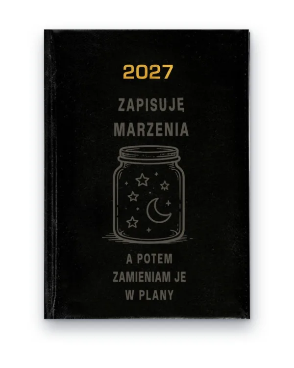 Kalendarz książkowy BALADEK 2027 z grawerem: Słoik — Zapisuję marzenia, zamieniam je w plany