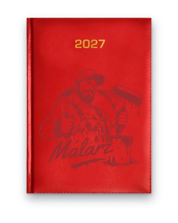 Kalendarz książkowy BALADEK 2027 z grawerem: Malarz z wałkiem