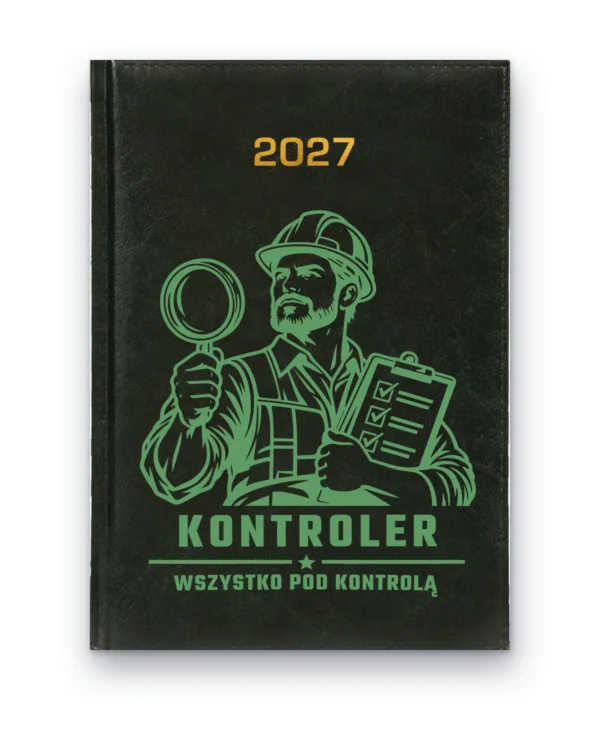 Kalendarz książkowy BALADEK 2027 z grawerem: Kontroler — Wszystko pod kontrolą
