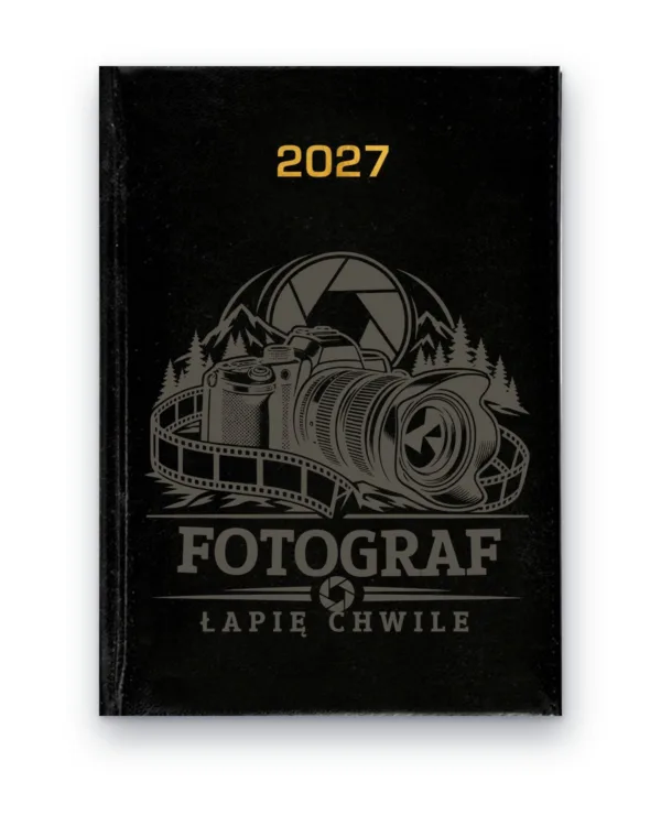 Kalendarz książkowy BALADEK 2027 z grawerem: Fotograf — Łapię chwile