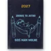Kalendarz książkowy BALADEK 2027 z grawerem: Leniwiec w hamaku — Zrobię to jutro