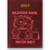 Kalendarz książkowy BALADEK 2027 z grawerem: Sowa z kawą — Najpierw kawa, potem daty