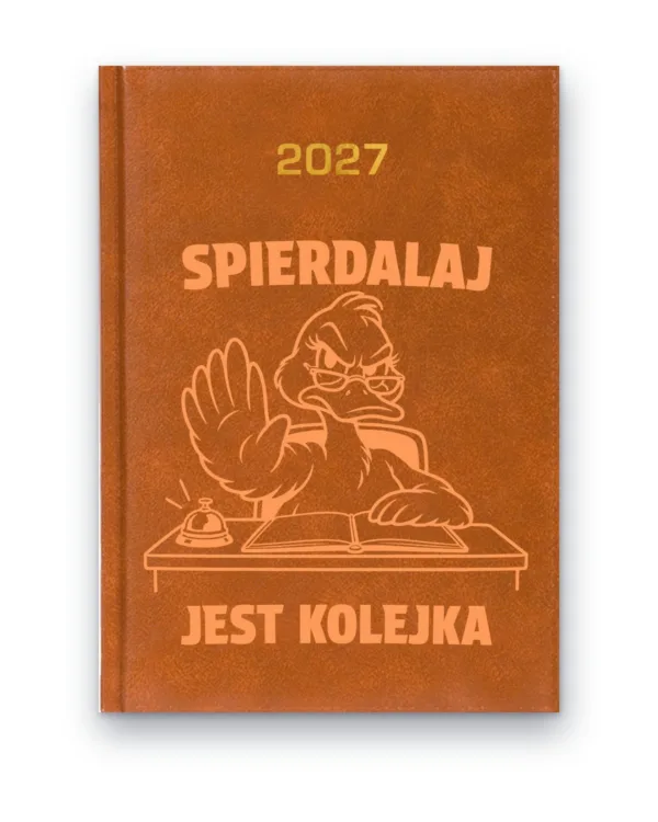 Kalendarz książkowy BALADEK 2027 z grawerem: G-000016 — wzór z wulgaryzmami
