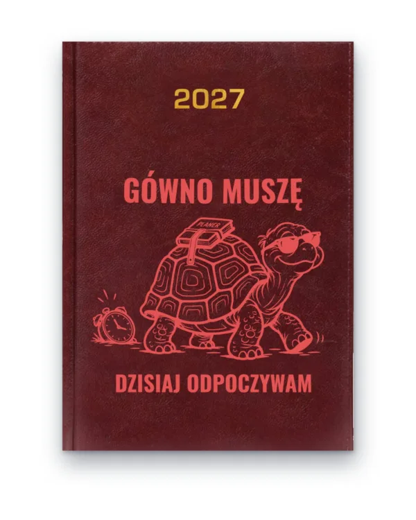 Kalendarz książkowy BALADEK 2027 z grawerem: G-000020 — wzór z wulgaryzmami