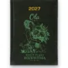 Kalendarz książkowy BALADEK 2027 z grawerem: Imię + kobieta z kwiatami — Niech plany rozkwitają