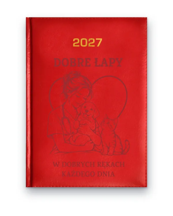 Kalendarz książkowy BALADEK 2027 z grawerem: Weterynarz — Dobre łapy w dobrych rękach