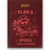 Kalendarz książkowy BALADEK 2027 z grawerem: Budzik na leżaku — Plan A: spokój, plan B: też spokój