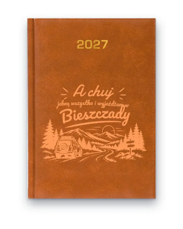 Kalendarz książkowy BALADEK 2027 z grawerem: G-000159 — wzór z wulgaryzmami
