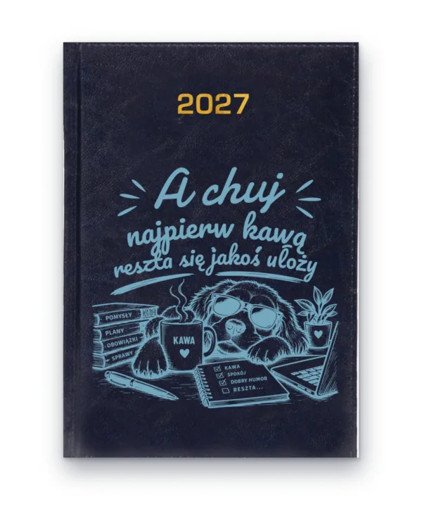 Kalendarz książkowy BALADEK 2027 z grawerem: G-000161 — wzór z wulgaryzmami