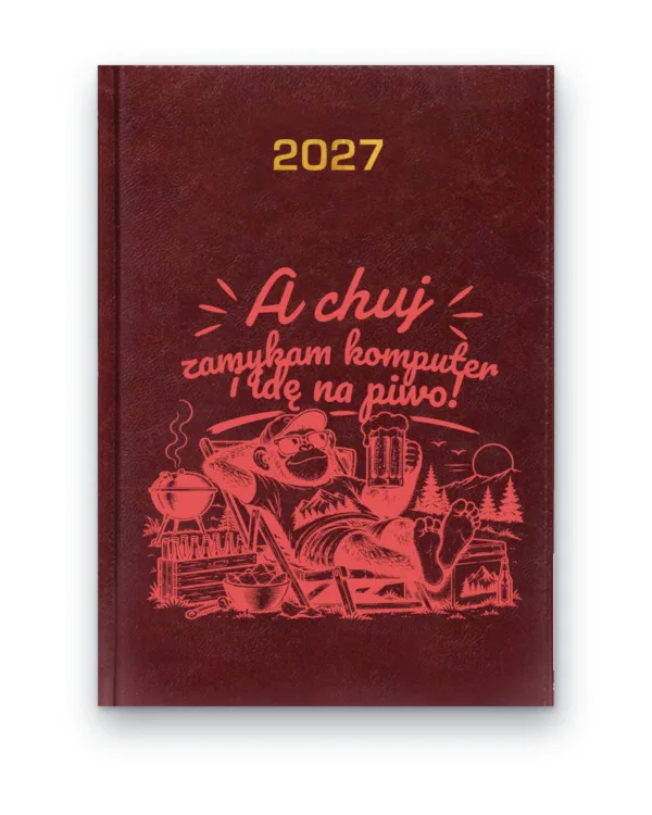 Kalendarz książkowy BALADEK 2027 z grawerem: G-000163 — wzór z wulgaryzmami