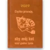 Kalendarz książkowy BALADEK 2027 z grawerem: Kot na laptopie — Ciężko pracuję, aby mój kot miał godne życie