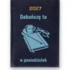 Kalendarz książkowy BALADEK 2027 z grawerem: Notes, okulary i kawa — Dokończę to w poniedziałek