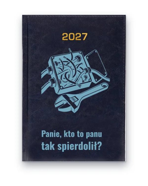 Kalendarz książkowy BALADEK 2027 z grawerem: G-000246 — wzór z wulgaryzmami