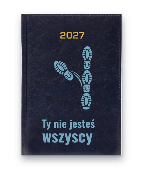 Kalendarz książkowy BALADEK 2027 z grawerem: Ślady butów — Ty nie jesteś wszyscy