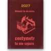 Kalendarz książkowy BALADEK 2027 z grawerem: Suwmiarka i deski — Milimetr to nie miara, centymetr to nie szpara