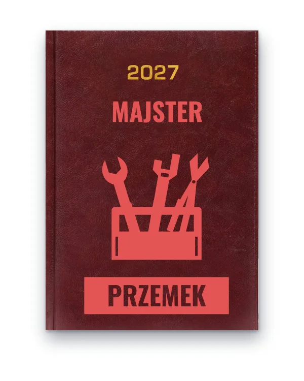 Kalendarz książkowy BALADEK 2027 z grawerem: Imię + majster